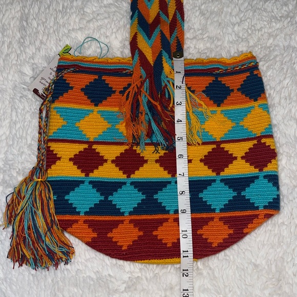 Wayuu Mochila Multicolor Bag NWT - Picture 5 of 8